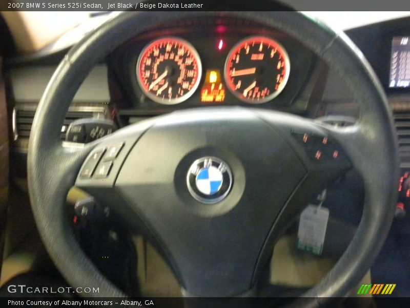 Jet Black / Beige Dakota Leather 2007 BMW 5 Series 525i Sedan