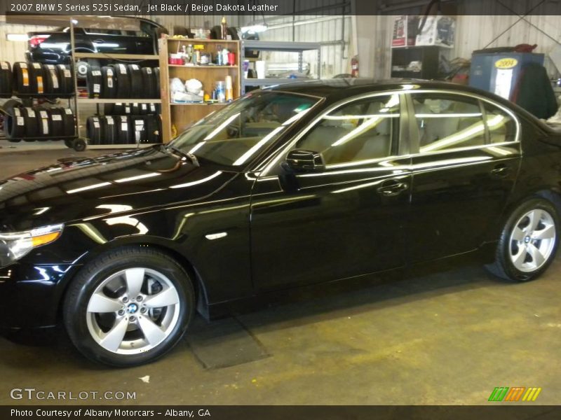 Jet Black / Beige Dakota Leather 2007 BMW 5 Series 525i Sedan