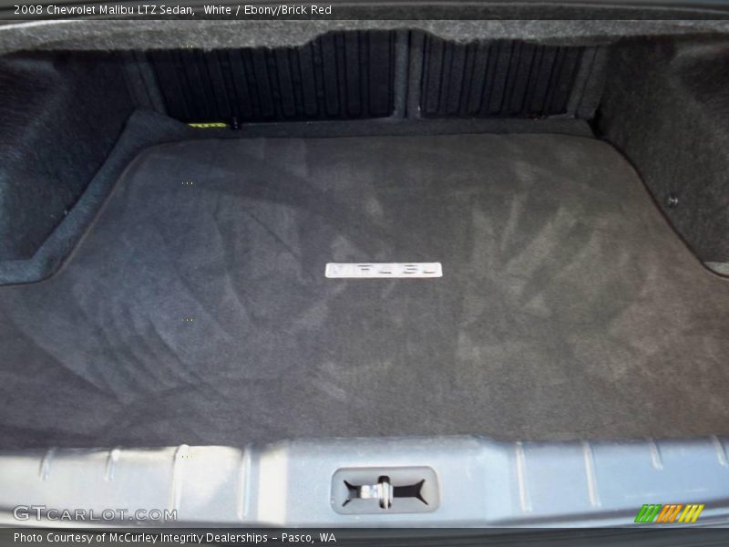 White / Ebony/Brick Red 2008 Chevrolet Malibu LTZ Sedan