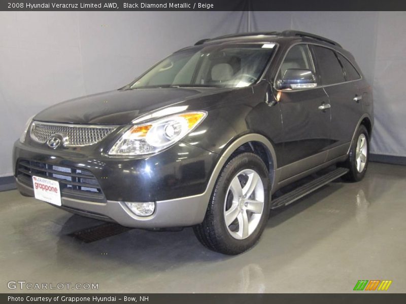 Black Diamond Metallic / Beige 2008 Hyundai Veracruz Limited AWD