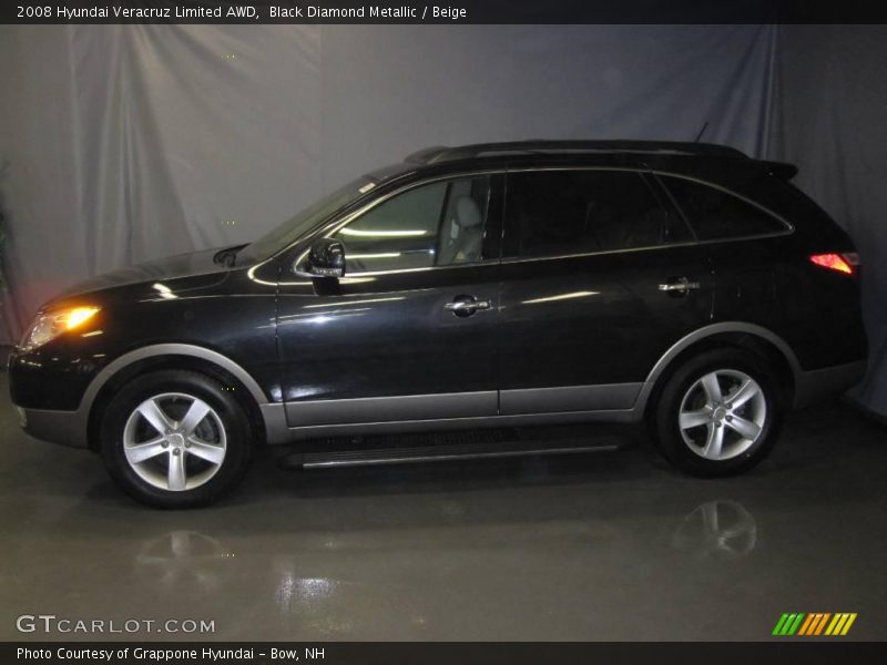 Black Diamond Metallic / Beige 2008 Hyundai Veracruz Limited AWD