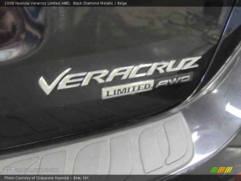 Black Diamond Metallic / Beige 2008 Hyundai Veracruz Limited AWD