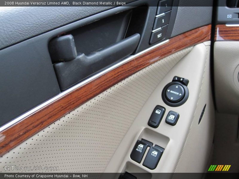 Black Diamond Metallic / Beige 2008 Hyundai Veracruz Limited AWD