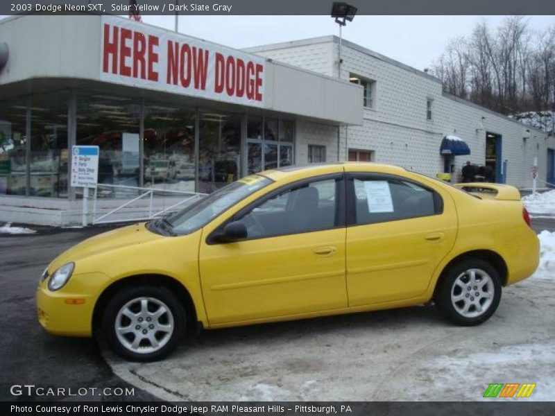 Solar Yellow / Dark Slate Gray 2003 Dodge Neon SXT