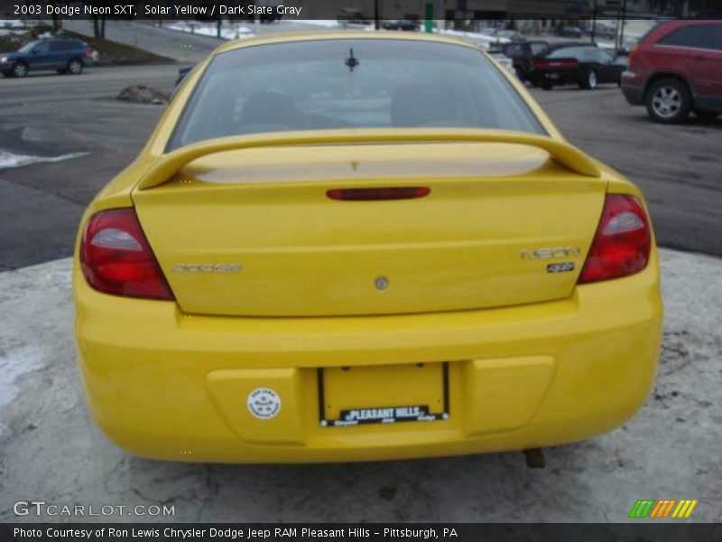 Solar Yellow / Dark Slate Gray 2003 Dodge Neon SXT