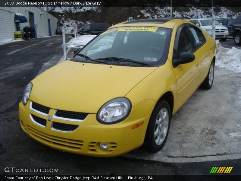 Solar Yellow / Dark Slate Gray 2003 Dodge Neon SXT