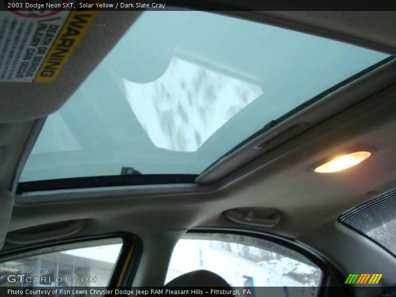 Solar Yellow / Dark Slate Gray 2003 Dodge Neon SXT