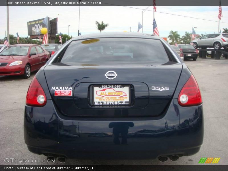 Majestic Blue Metallic / Frost 2006 Nissan Maxima 3.5 SE
