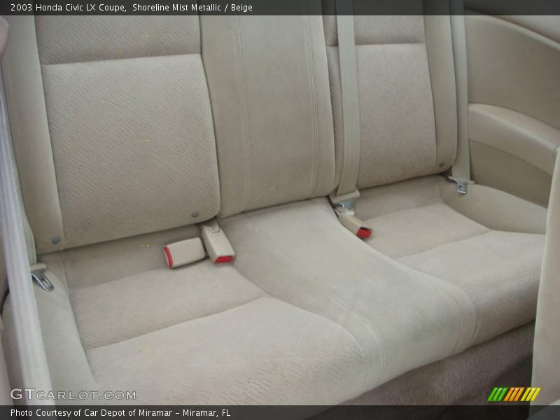Shoreline Mist Metallic / Beige 2003 Honda Civic LX Coupe