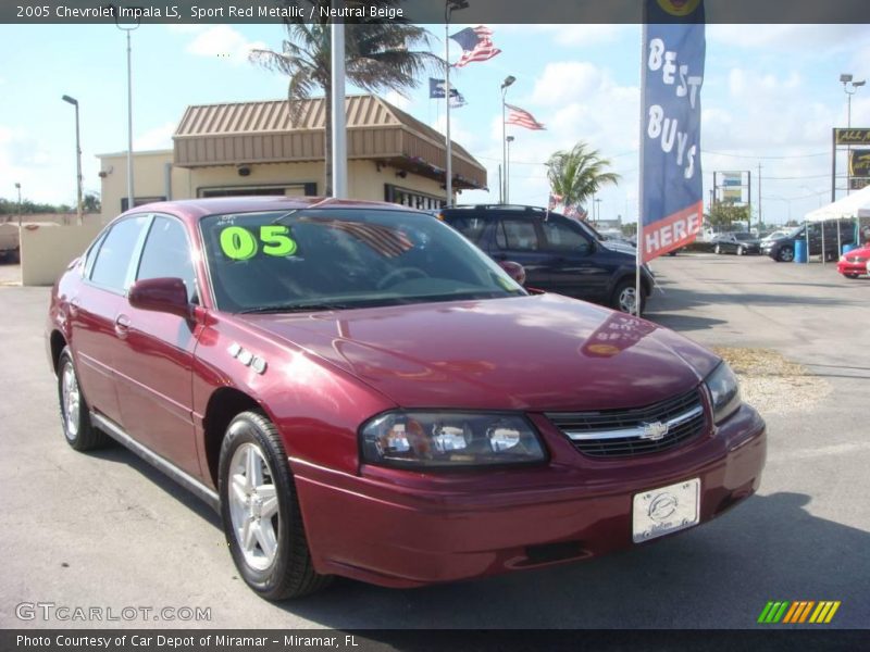 Sport Red Metallic / Neutral Beige 2005 Chevrolet Impala LS