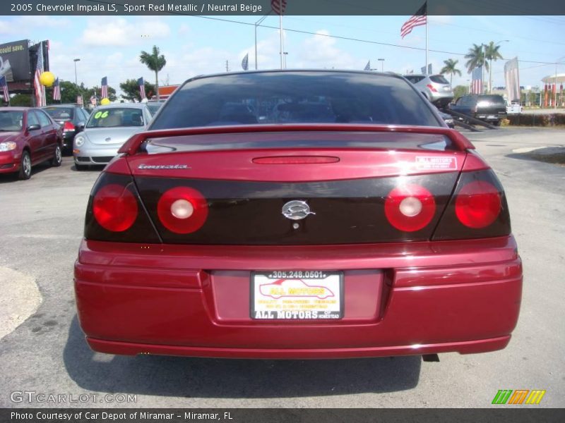 Sport Red Metallic / Neutral Beige 2005 Chevrolet Impala LS