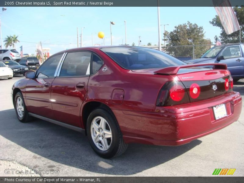 Sport Red Metallic / Neutral Beige 2005 Chevrolet Impala LS