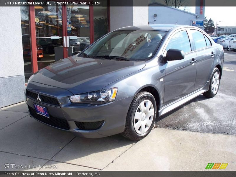 Graphite Gray Pearl / Black 2010 Mitsubishi Lancer DE