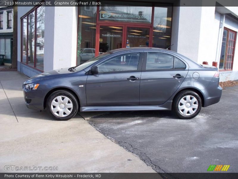 Graphite Gray Pearl / Black 2010 Mitsubishi Lancer DE