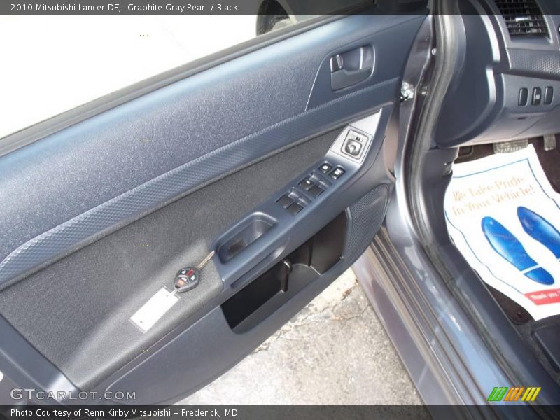 Graphite Gray Pearl / Black 2010 Mitsubishi Lancer DE