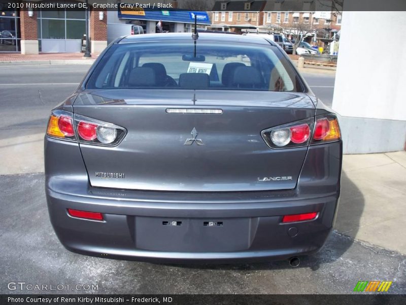 Graphite Gray Pearl / Black 2010 Mitsubishi Lancer DE