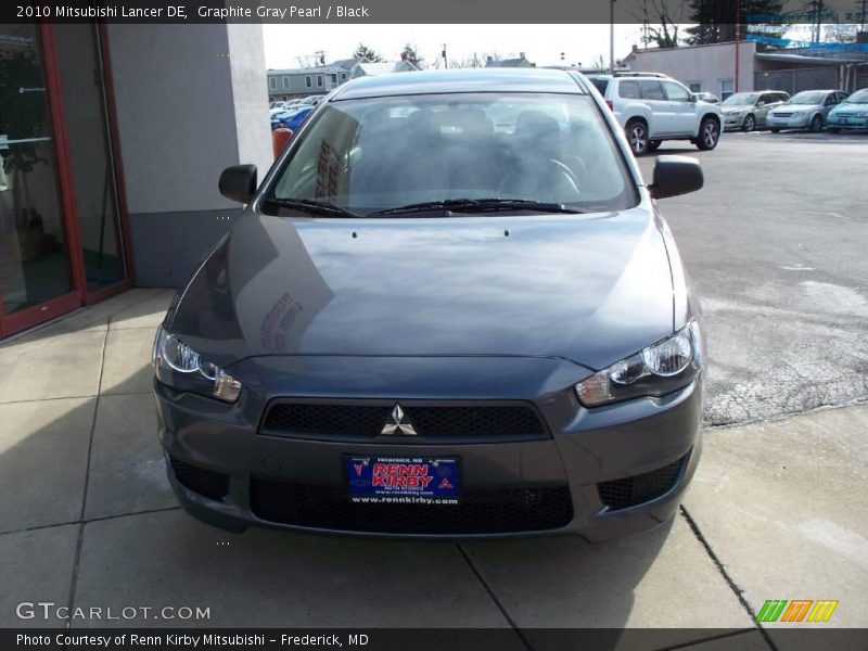 Graphite Gray Pearl / Black 2010 Mitsubishi Lancer DE