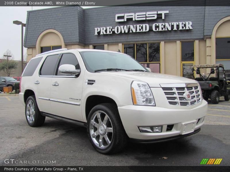 White Diamond / Ebony 2008 Cadillac Escalade AWD