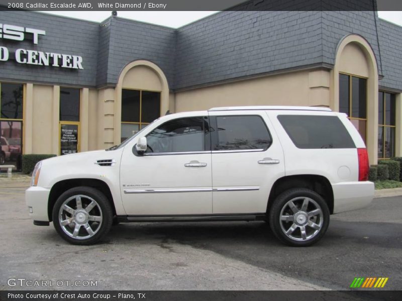 White Diamond / Ebony 2008 Cadillac Escalade AWD