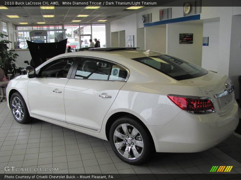 White Diamond Tricoat / Dark Titanium/Light Titanium 2010 Buick LaCrosse CXL AWD
