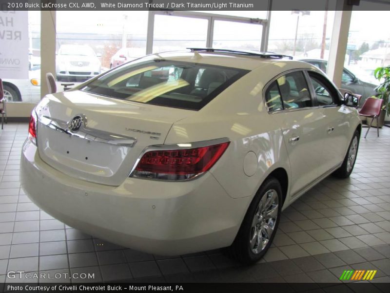 White Diamond Tricoat / Dark Titanium/Light Titanium 2010 Buick LaCrosse CXL AWD