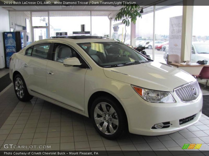 White Diamond Tricoat / Dark Titanium/Light Titanium 2010 Buick LaCrosse CXL AWD