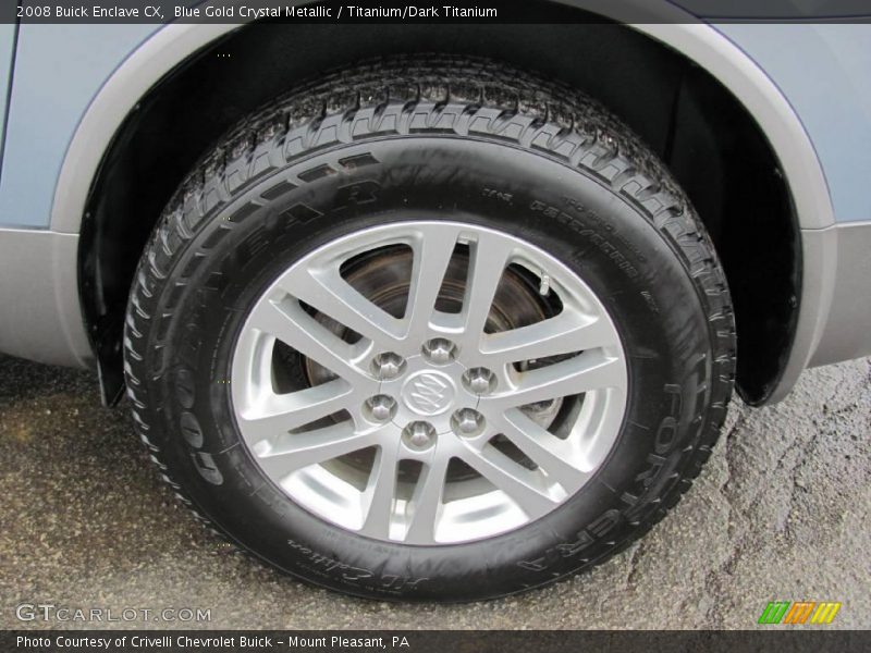 Blue Gold Crystal Metallic / Titanium/Dark Titanium 2008 Buick Enclave CX