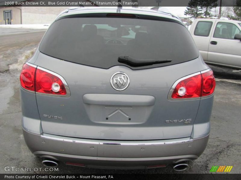 Blue Gold Crystal Metallic / Titanium/Dark Titanium 2008 Buick Enclave CX