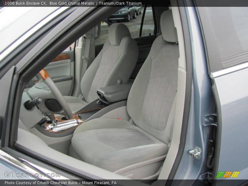 Blue Gold Crystal Metallic / Titanium/Dark Titanium 2008 Buick Enclave CX