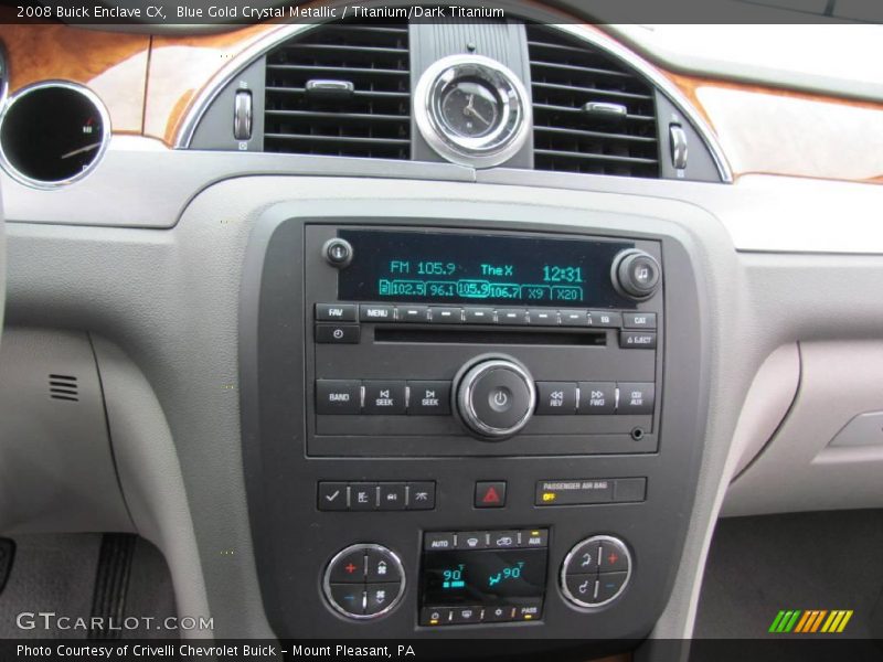 Blue Gold Crystal Metallic / Titanium/Dark Titanium 2008 Buick Enclave CX