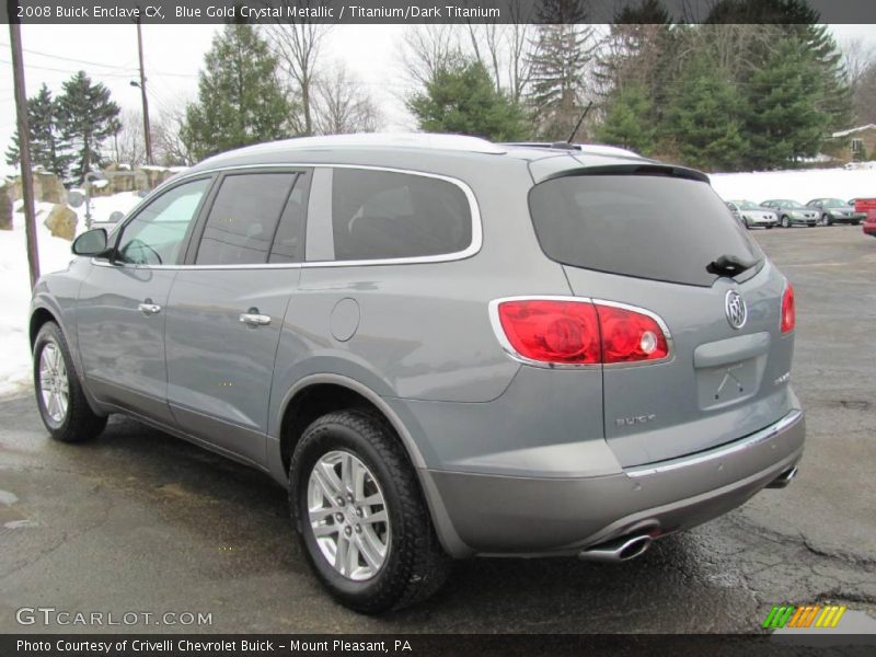 Blue Gold Crystal Metallic / Titanium/Dark Titanium 2008 Buick Enclave CX
