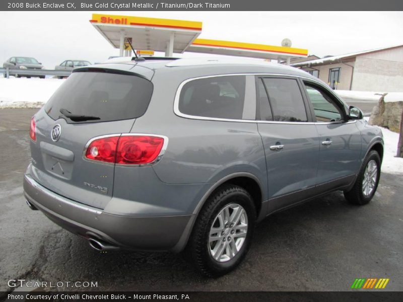 Blue Gold Crystal Metallic / Titanium/Dark Titanium 2008 Buick Enclave CX