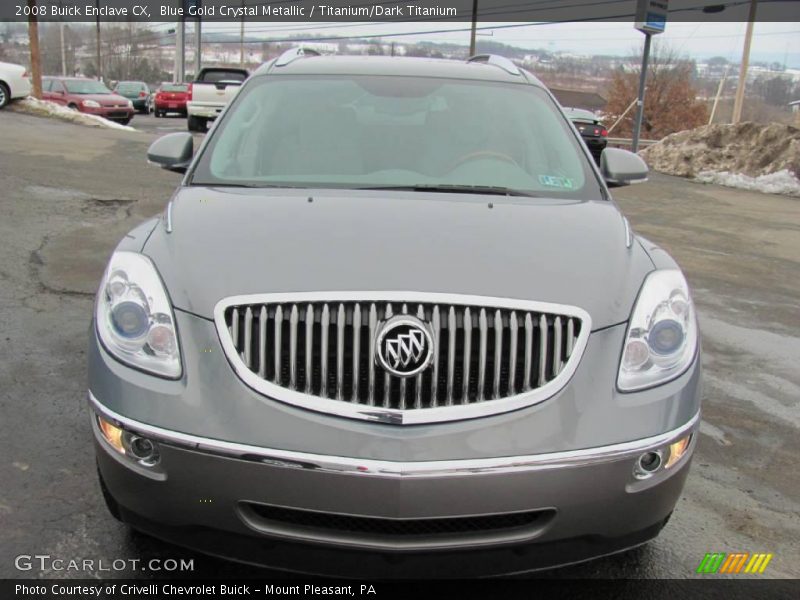 Blue Gold Crystal Metallic / Titanium/Dark Titanium 2008 Buick Enclave CX