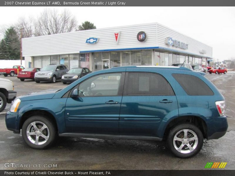 Bermuda Green Metallic / Light Gray 2007 Chevrolet Equinox LT AWD