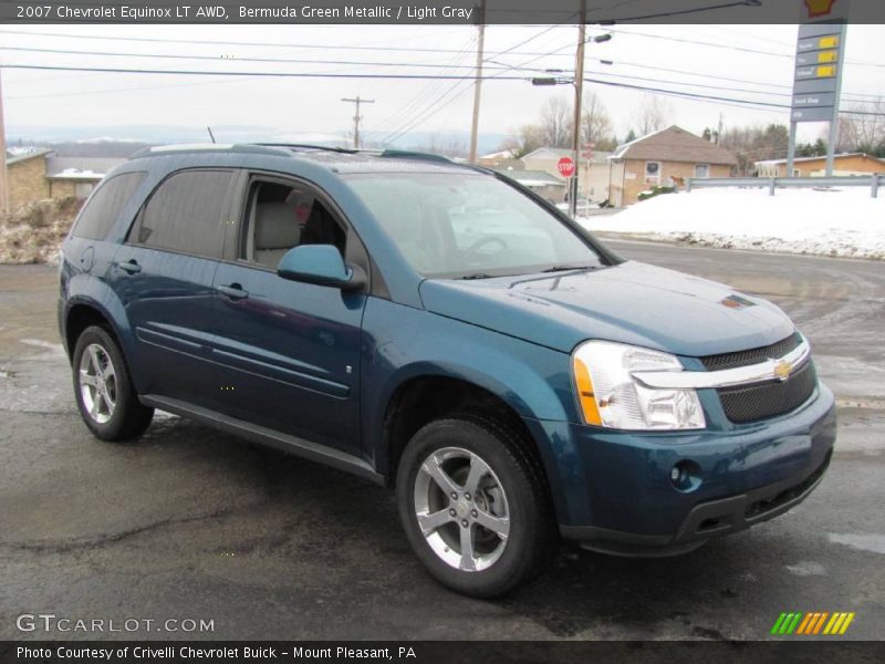 Bermuda Green Metallic / Light Gray 2007 Chevrolet Equinox LT AWD