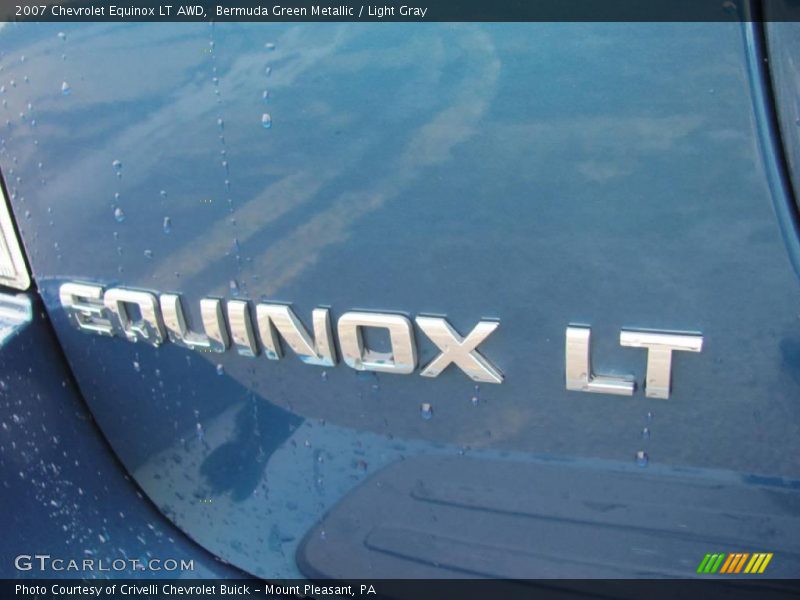 Bermuda Green Metallic / Light Gray 2007 Chevrolet Equinox LT AWD