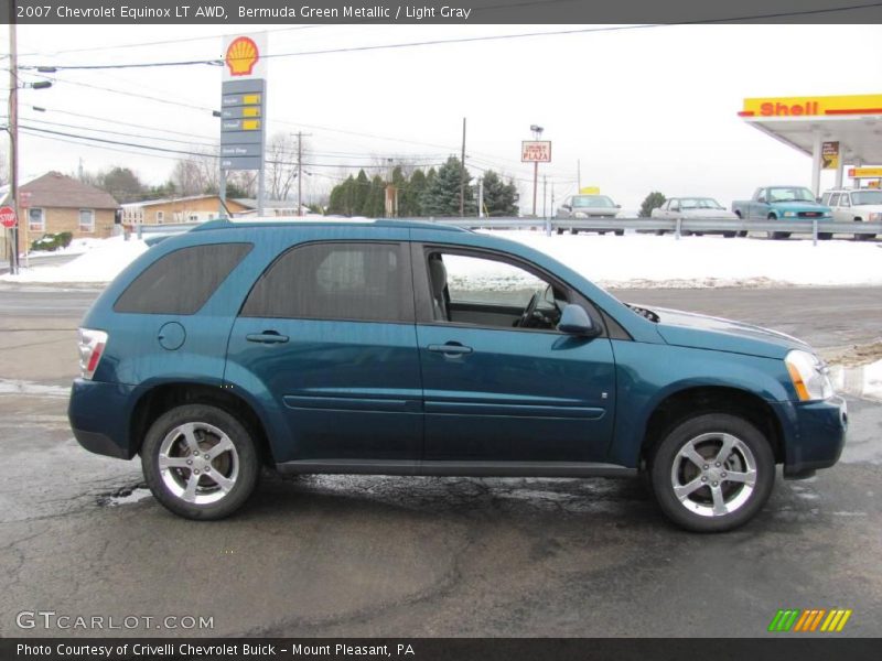 Bermuda Green Metallic / Light Gray 2007 Chevrolet Equinox LT AWD