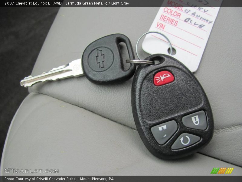 Bermuda Green Metallic / Light Gray 2007 Chevrolet Equinox LT AWD