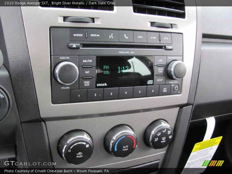 Bright Silver Metallic / Dark Slate Gray 2010 Dodge Avenger SXT
