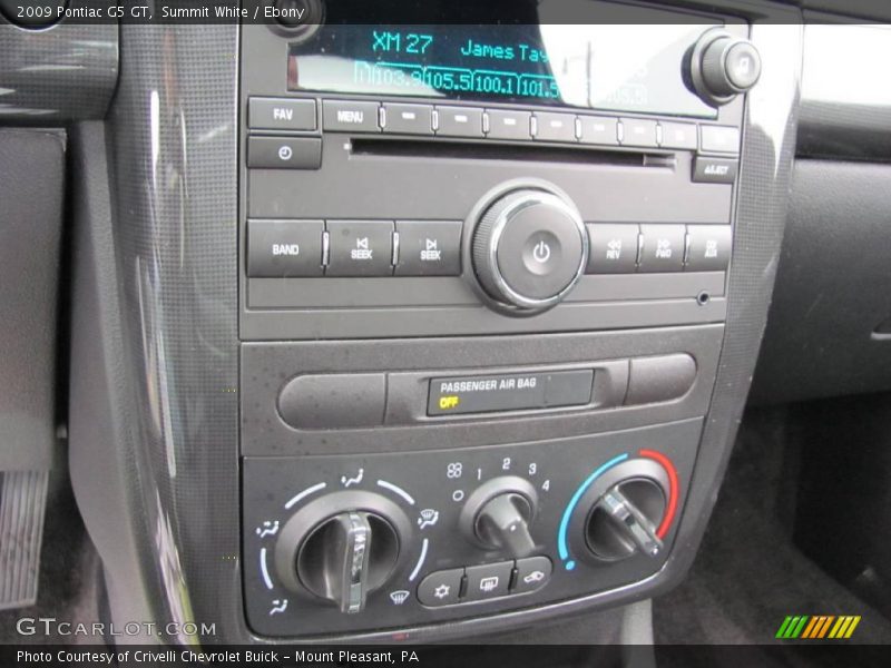 Summit White / Ebony 2009 Pontiac G5 GT