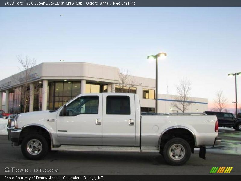 Oxford White / Medium Flint 2003 Ford F350 Super Duty Lariat Crew Cab