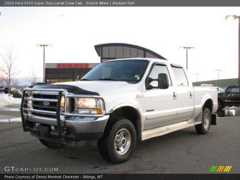 Oxford White / Medium Flint 2003 Ford F350 Super Duty Lariat Crew Cab