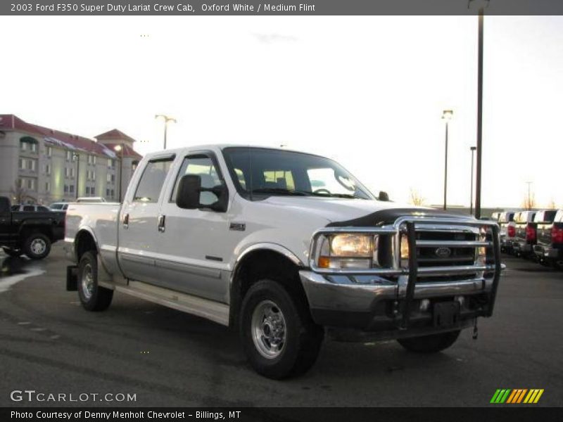 Oxford White / Medium Flint 2003 Ford F350 Super Duty Lariat Crew Cab