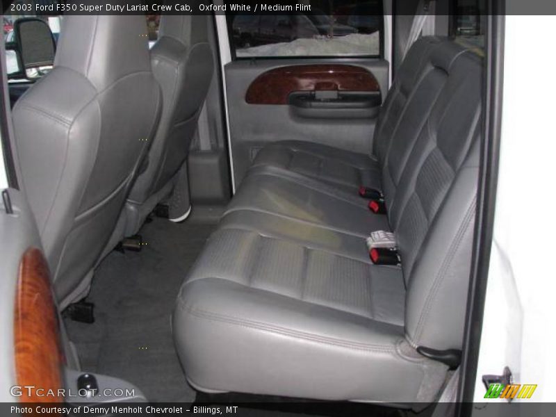 Oxford White / Medium Flint 2003 Ford F350 Super Duty Lariat Crew Cab