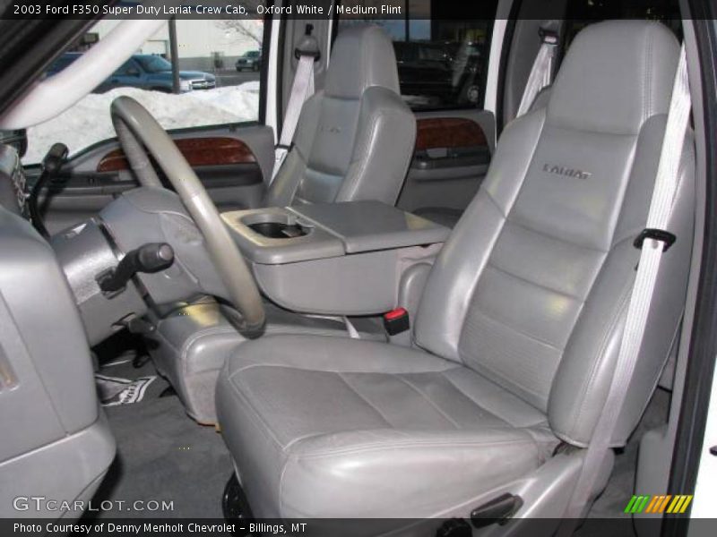Oxford White / Medium Flint 2003 Ford F350 Super Duty Lariat Crew Cab