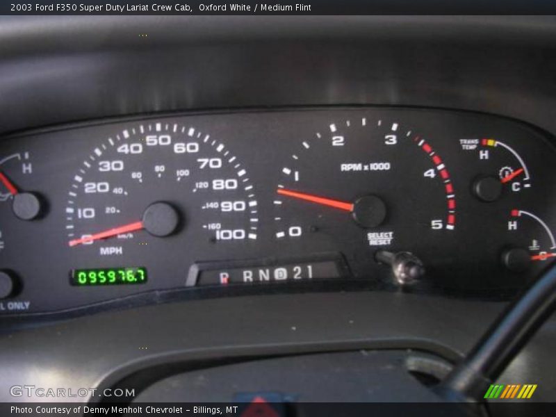 Oxford White / Medium Flint 2003 Ford F350 Super Duty Lariat Crew Cab