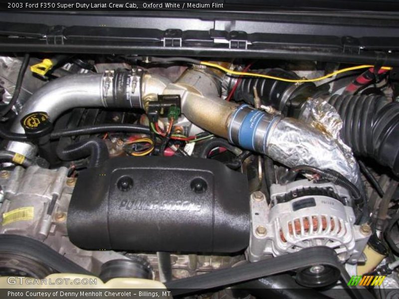 Oxford White / Medium Flint 2003 Ford F350 Super Duty Lariat Crew Cab