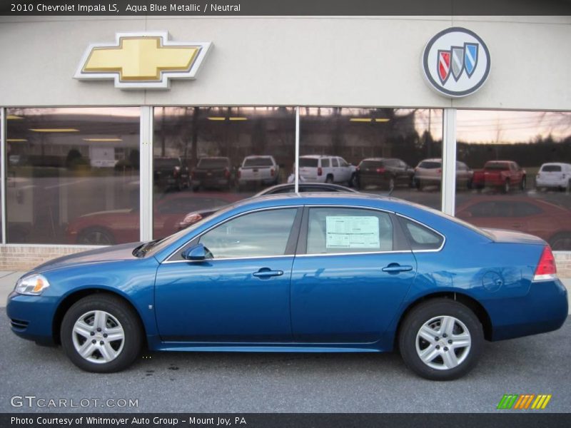 Aqua Blue Metallic / Neutral 2010 Chevrolet Impala LS