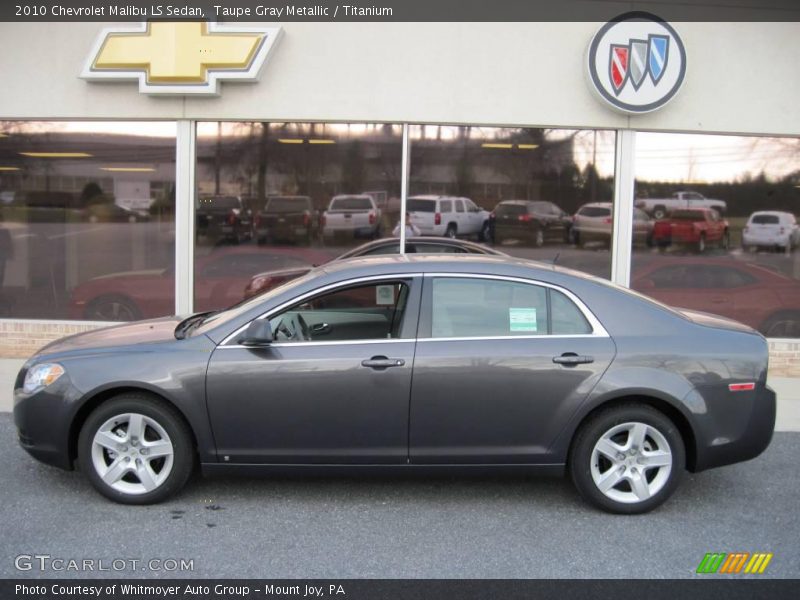 Taupe Gray Metallic / Titanium 2010 Chevrolet Malibu LS Sedan