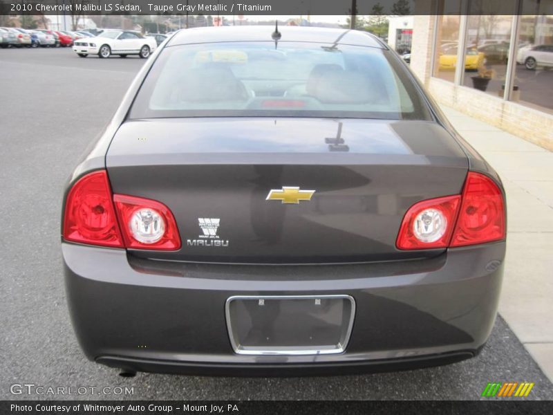 Taupe Gray Metallic / Titanium 2010 Chevrolet Malibu LS Sedan